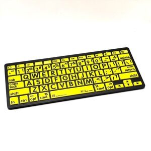 LogicKeyboard Large Print Bluetooth Wireless Keyboard iPad Mac BKB3001 *READ*